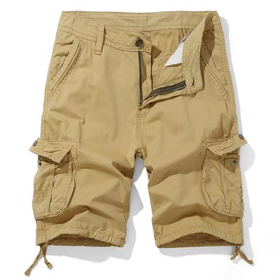 Men's Cotton Cargo Shorts Loose Large Size Multi-Pocket Overalls Summer Comfortable Cargo Short Pants Outdoor Casual Streetwear