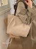 Japanese Casual Canvas Bag Women's Large Capacity Lightweight Handbags 2026 New Solid Color Commuting Shoulder Bags