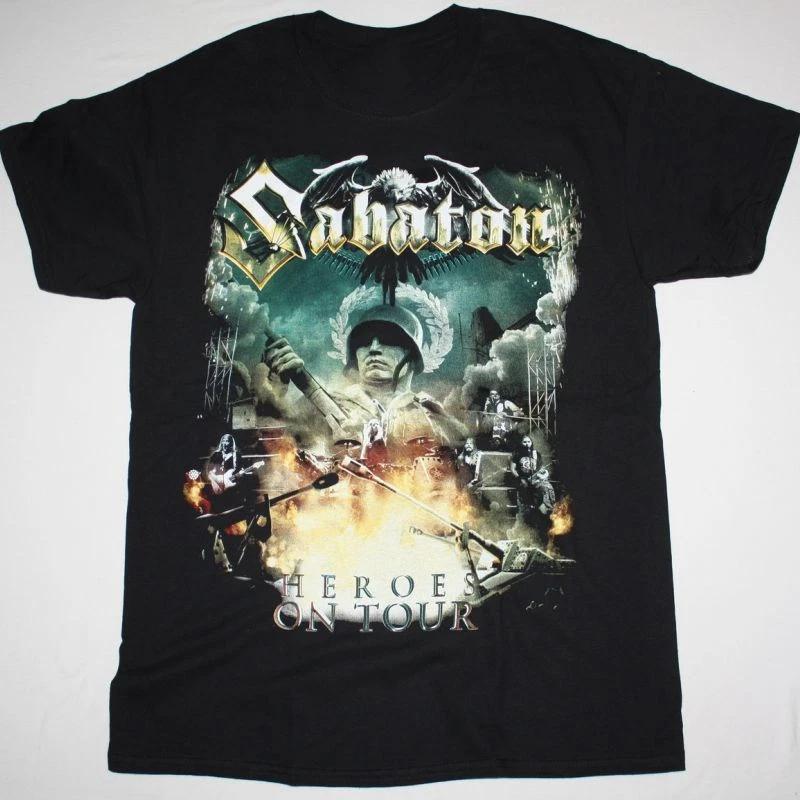 SABATON HEROES ON TOUR Хлопковая футболка с коротким рукавом Черная S-5XL US226 4XL