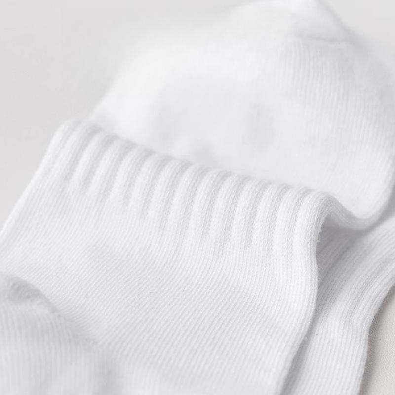 Men's Solid Color Socks Black White Business Cotton Socks Casual Man Breathable Short Sock