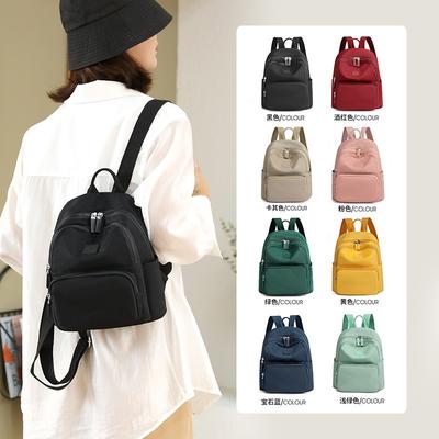 Damenmode lässiger einfarbiger Rucksack, neuer Trend College-Studenten Reise große Kapazität kleiner Rucksack