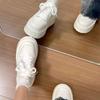 Versatile Lace-up Thick-soled Muffin Heightening Little White Shoes Children's Spring and Autumn New Casual Board Shoes
