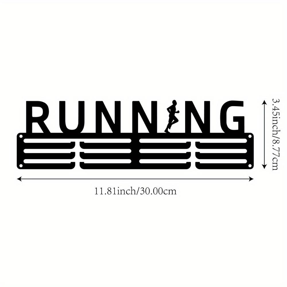 

Sturdy Iron Running Medal Display Rack, Marathon Gym Awards Holder for Living Room Office, No Assembly, 30 cm Tall A-0744 чорний