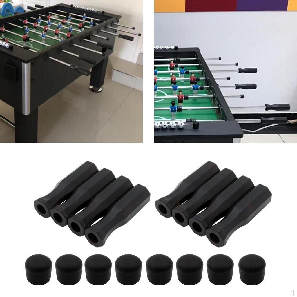 Packung mit 16 achteckigen Griffen und Sicherheitsendkappen für Tischkickerstangen für Liebhaber