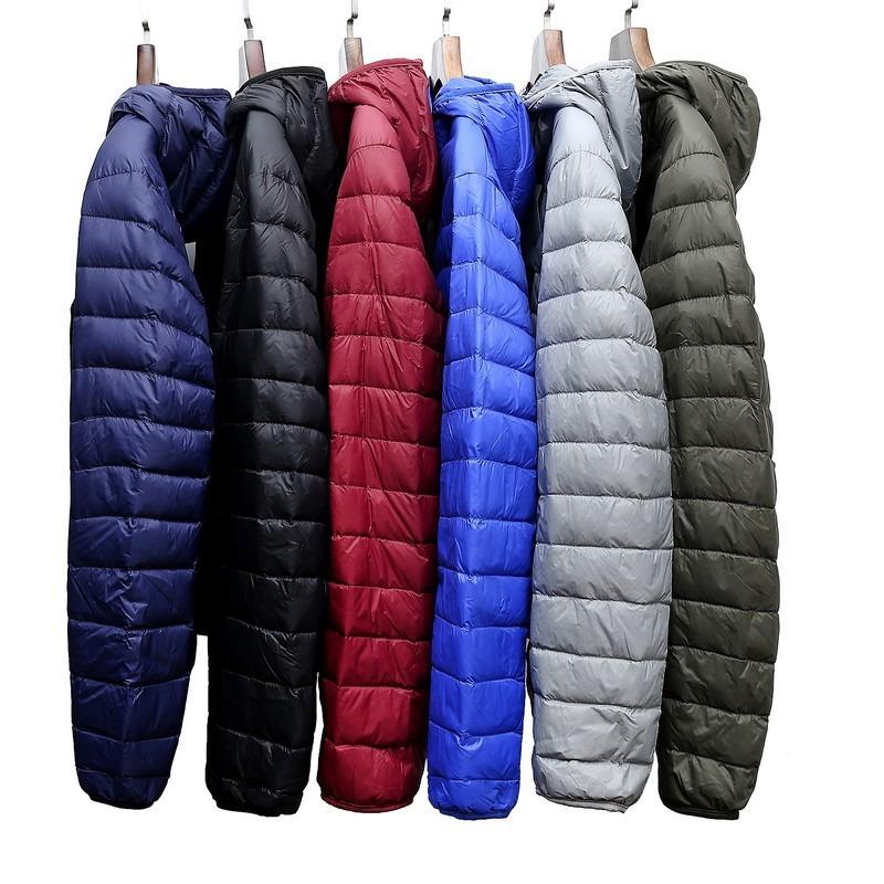 Mens Plus Size Hooded Lightweight Padded Winter Warm Loose Casual Outerwear Coat