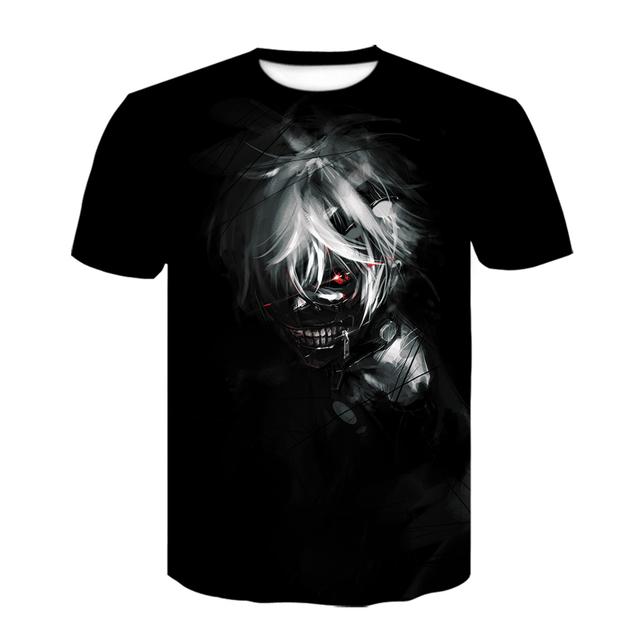Anime tričko pro děti Hip Hop Tokyo Ghoul Styl 3D tisku Móda Trička s krátkým rukávem Letní topy Dětské triko Oblečení Streetwear