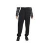 Nike Jednolity kolor Logo Oversize Spodnie dresowe typu jogger z wysokim stanem i podszewką z polaru Damskie doły Czarne DQ5888-010