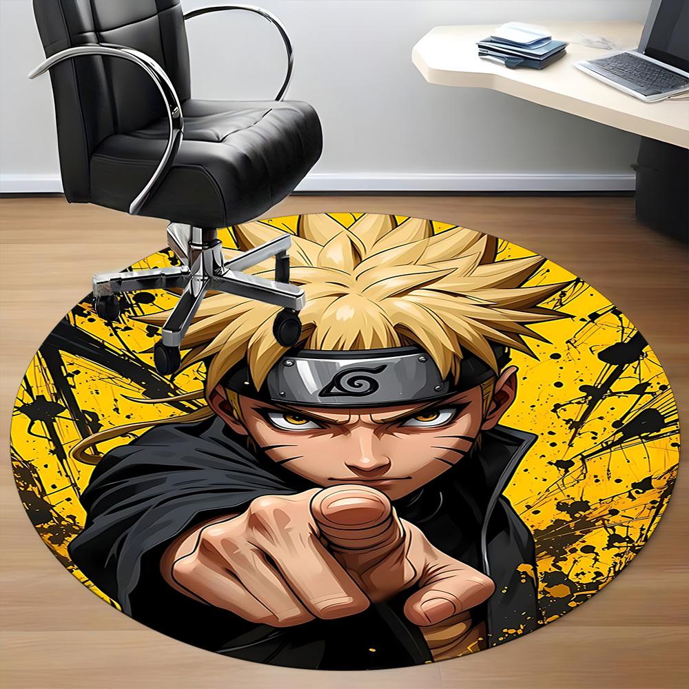 1PC Naruto Office Round Area Rug Suitable For Office, Under Office Chairs Bedroom Living Room Home Decor, Room Deco T1224005