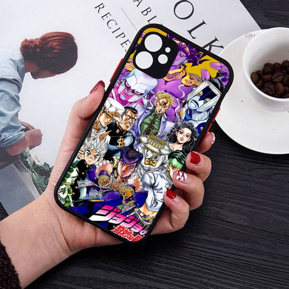 JoJo Bizarre Adventure Phone Case For IPhone 14 11 12 13 Mini Pro Max 8 7 Plus X XR XS MAX Translucent Matte Cover