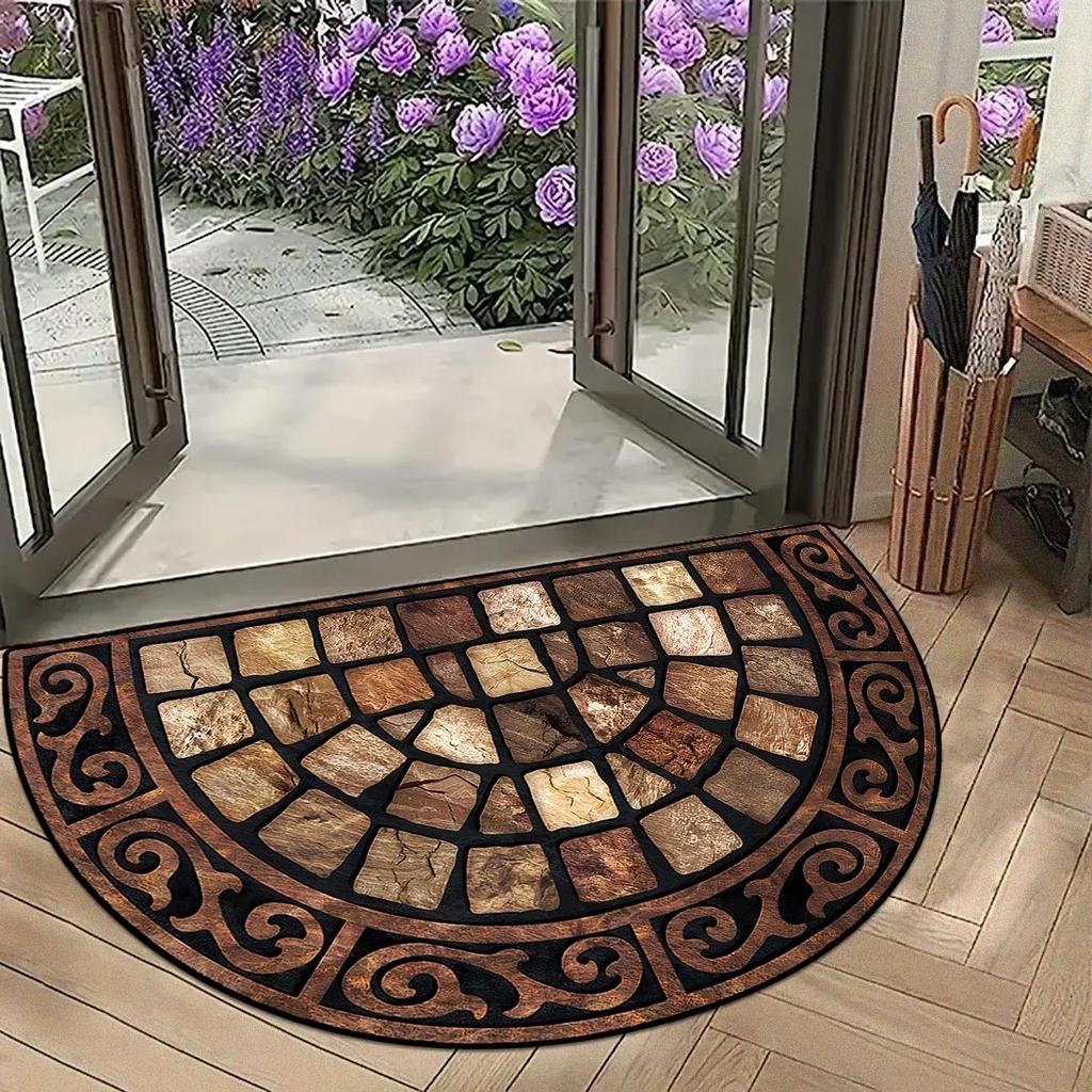 Entrance Doormat Garden Decorations Door Entry Mats Outdoor Carpet Home Floor Mat Semi-circular Rug Fußmatte Für Den Hauseingang