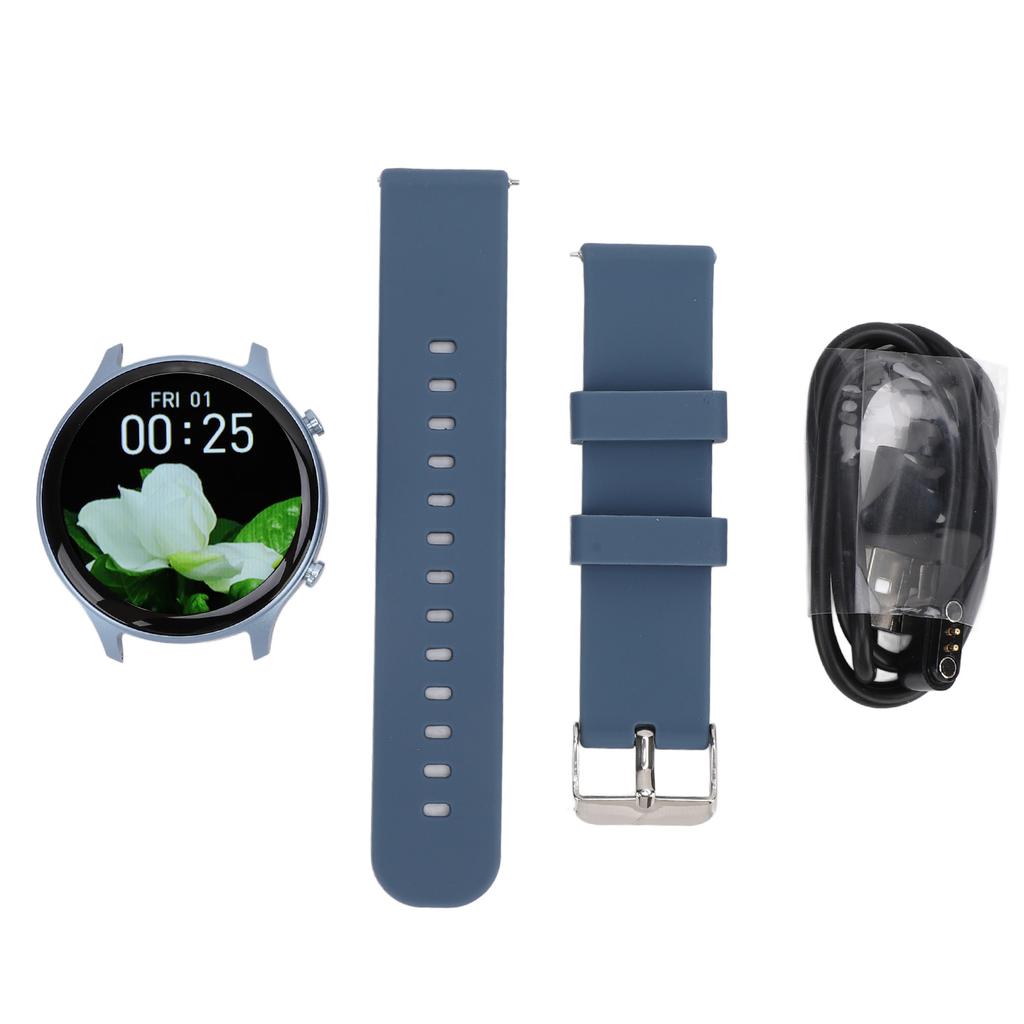 Women Smart Watch 1.28in HD Touch Screen BT Talking Sports Sleep Monitoring Smartwatch DS30 Blue