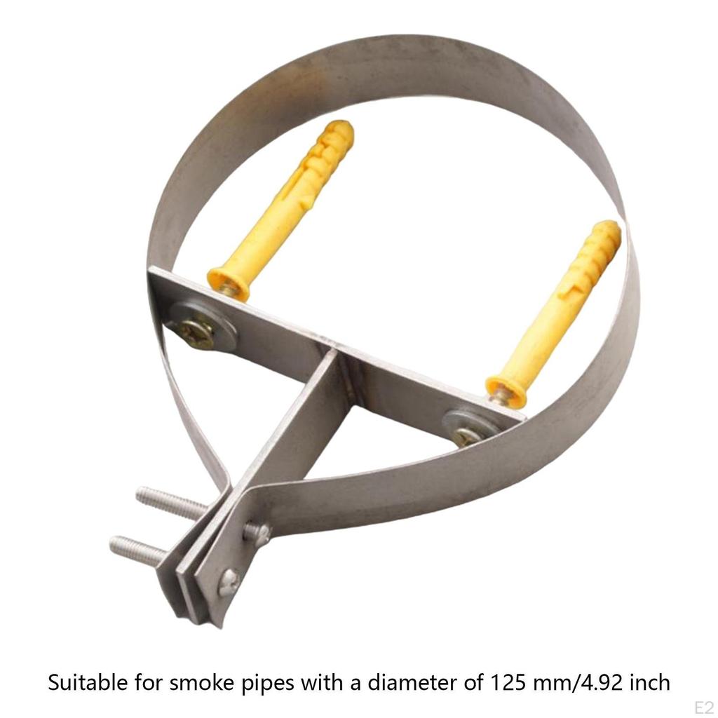 5 Inch Chimney Pipe Bracket Holder Hanging Portable Adjustable Wall Support Flue Liner