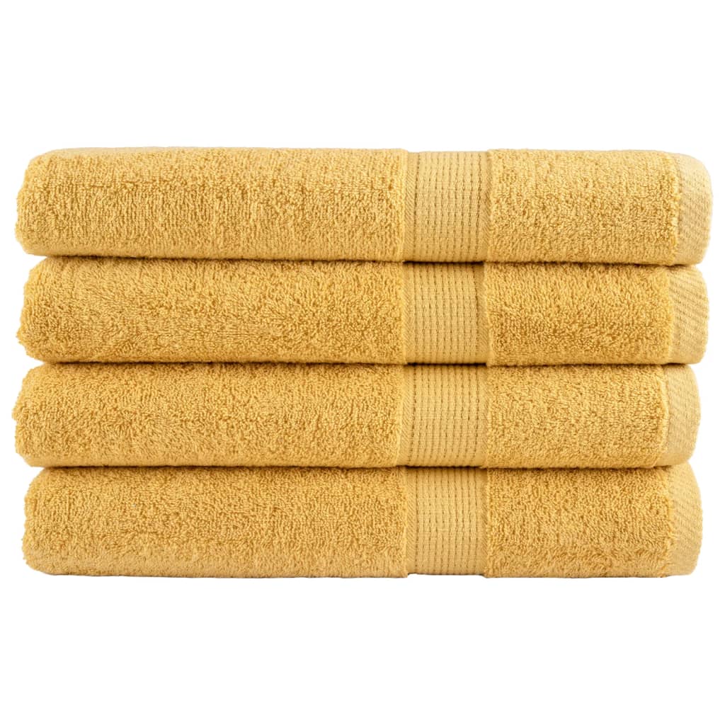 Premium Sauna Towels SOLUND 4 Pcs. Gold 80 X 200 Cm 600 G M²