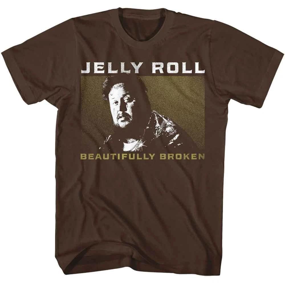 Jelly Roll Beautifully Broken Dark Chocolate Music Shirt 100