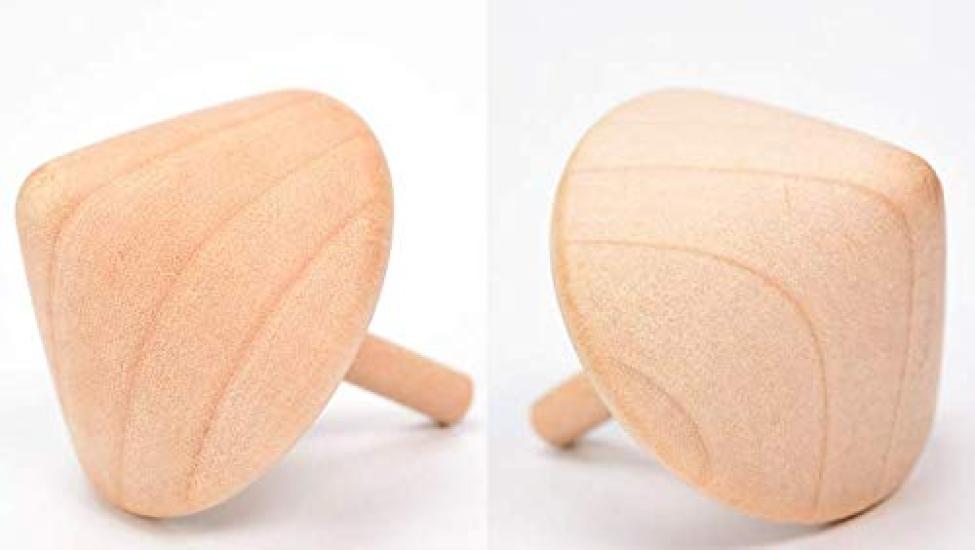 Set of 3 Wooden Spinning for Painting and Birthday Gift for Boys and Girls Tops, Unpainted, Crafting, Hand-Cranked, Kids' Toy,