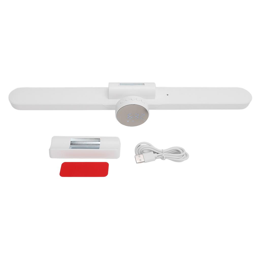 LED Unterschrankleuchte mit Digitaluhr Magnetische Schrankleuchte Dimmbar 3 Farbtemperaturen 1200mAh Wiederaufladbar für