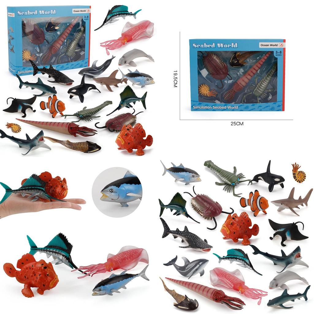 Ocean Creatures Pvc Collectible Figurines For Aquarium Decor Gift For Children