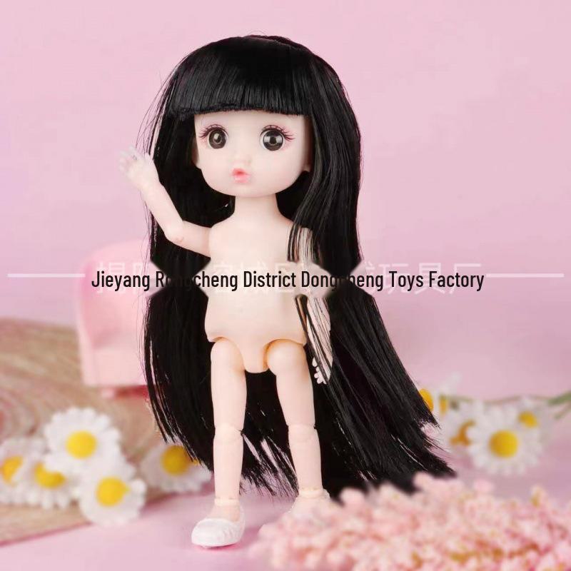 17 cm Mini BJD Puppenkörper - 6 Zoll Prinzessin Mädchen, 16 cm Kleine Nacktpuppe