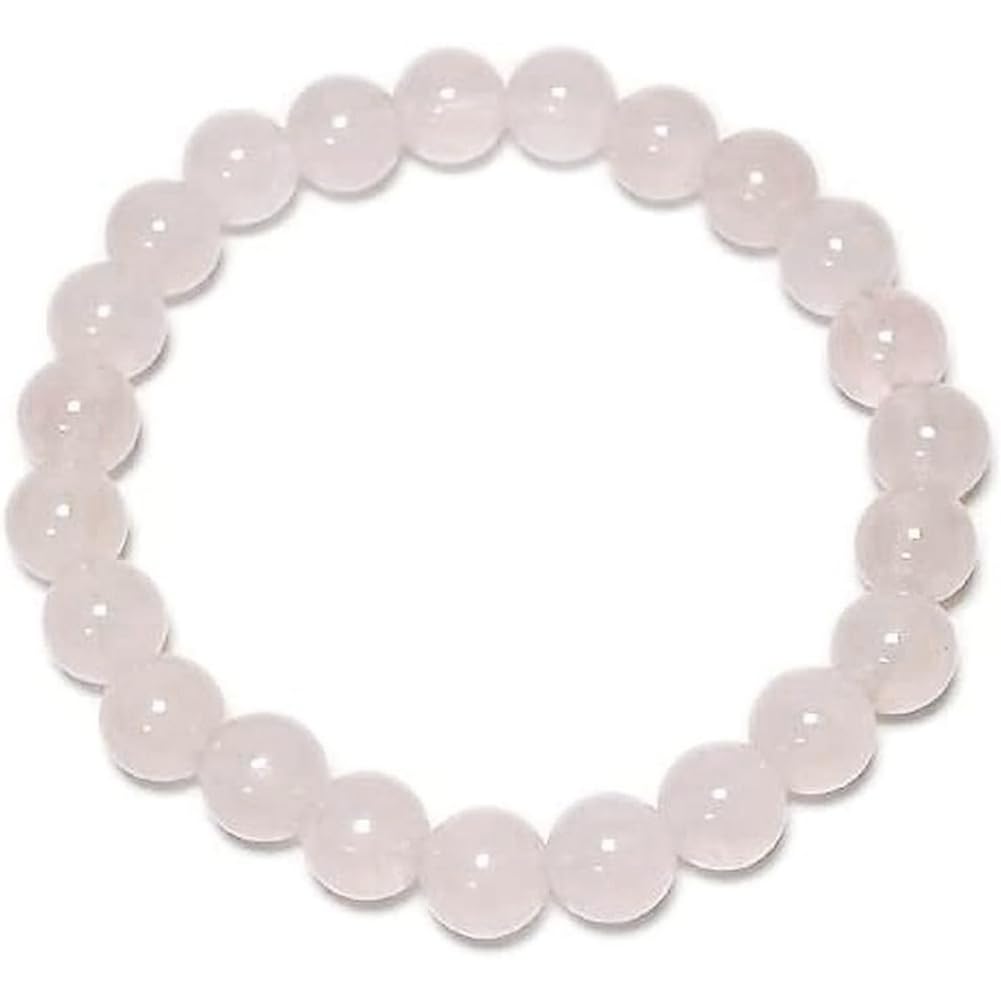 [Shinjuku Gin No Kura] 8mm Rose Quartz Bracelet, Approximately 18.5cm Long (Men's L, Women's LL Size), Natural Stone, Power Stone