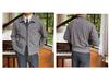 Men's Retro Houndstooth Zipper Jacket - Autumn/Winter Casual Waist-Cinching Lapel Design