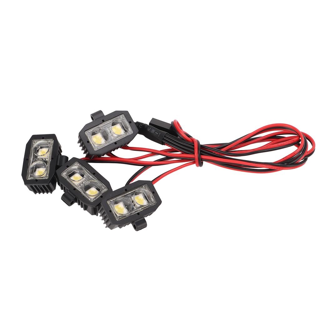 RC Headlight 5?7.4V 8LED White Light RC LED Headlights Wear Resistant RC LED Lights with Plastic