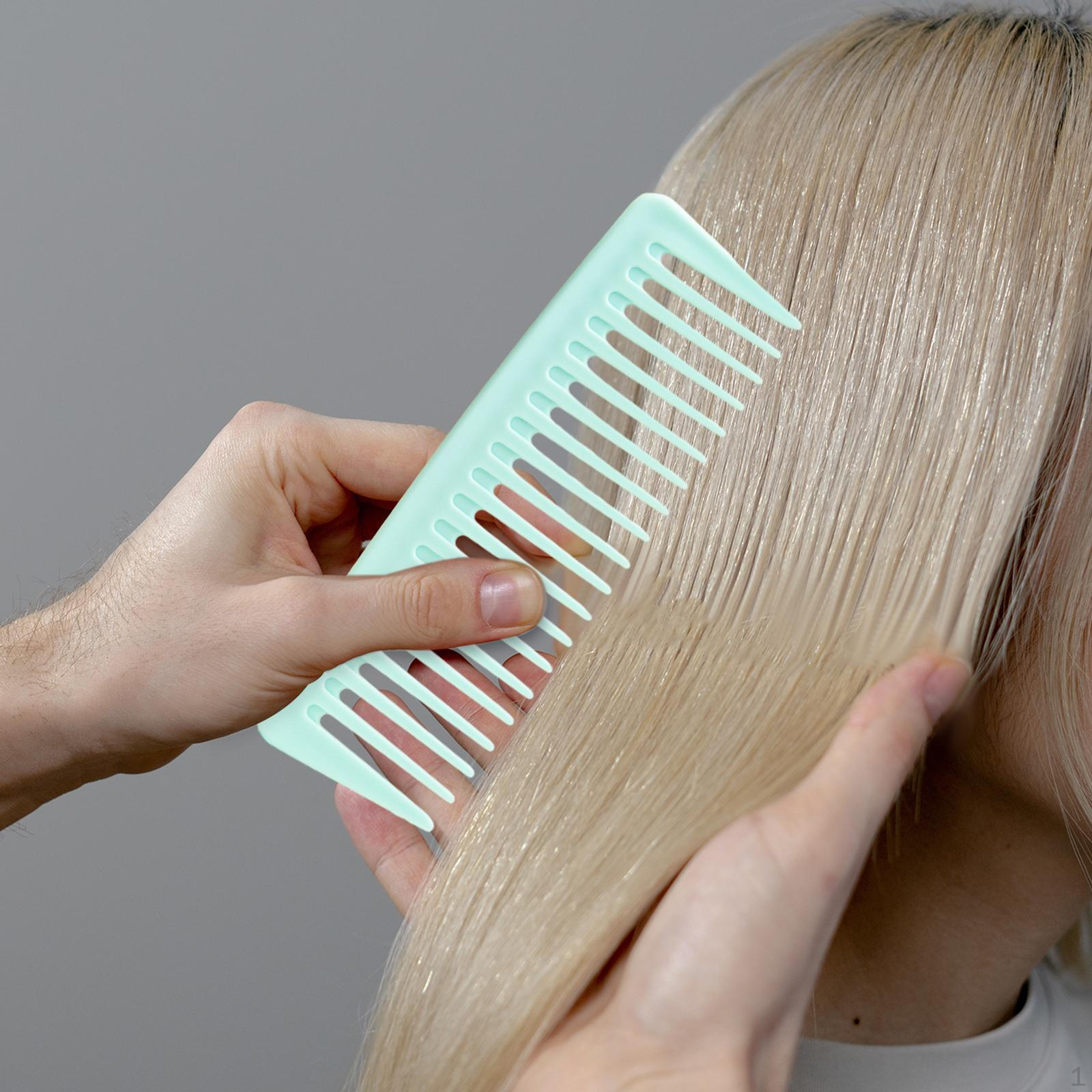 

Расческа для волос, парикмахерская, антистатическая широкая расческа, душ для женщин и мужчин, волнистая зелёный