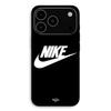 Carcasă Pentru iPhone 17 Pro logo Nike alb față neagră Maniacase