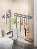 Mopp- und Besen-Organizer Mopphalter-Gestell Mopphalter Wandmontiert Stark Besen-Mopphalter-Regal mit Haken Organizer Hängen Besen auf