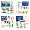 24 Days Christmas Fish Baits Blind Box Fishing Tackle Set Advent Calendar Fishing Accessories Stylish Gift for Fishers