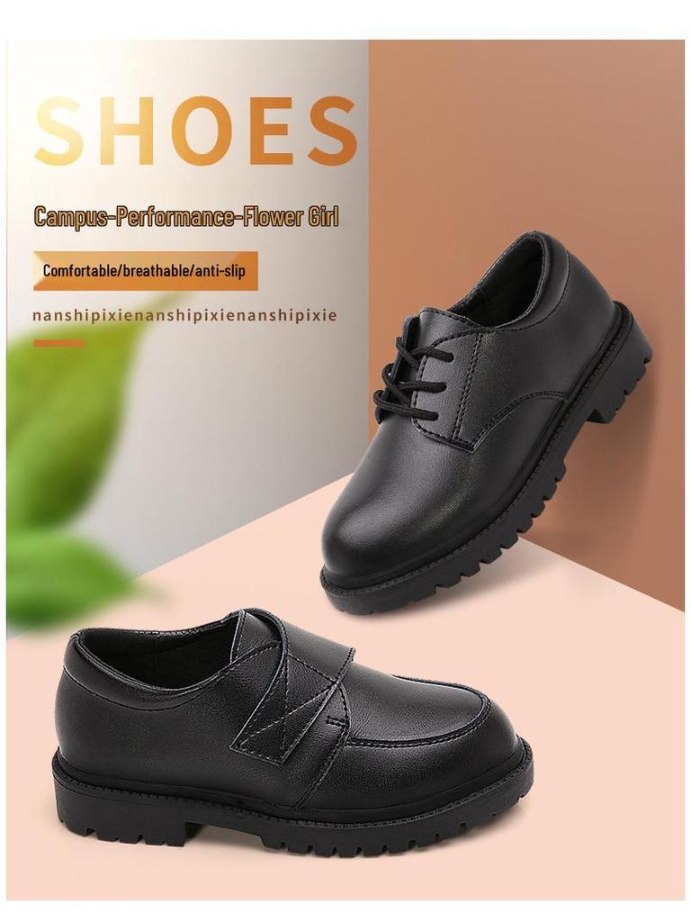 Boy's Soft Sole Leather Shoes for Spring & Autumn 2025 - Korean & British Style for Students