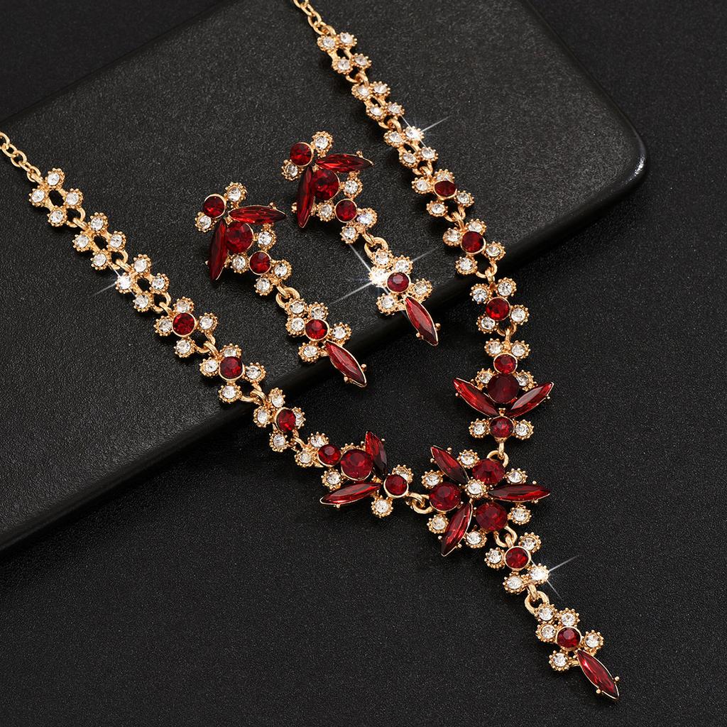 Jewelry Bridal Necklace Earrings Set Wedding Dress Banquet Dress Jewelry