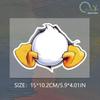 Car Gas Cap Reflective Stickers Fun Cartoon Duck Butt Personalised Motorbike Body Waterproof Stickers Decorative Accessories