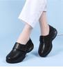 Women's Breathable Genuine Leather Nurse Shoes - Soft Sole, Wedge Heel, Non-slip, Air Cushion, Comfortable White Work Shoes
