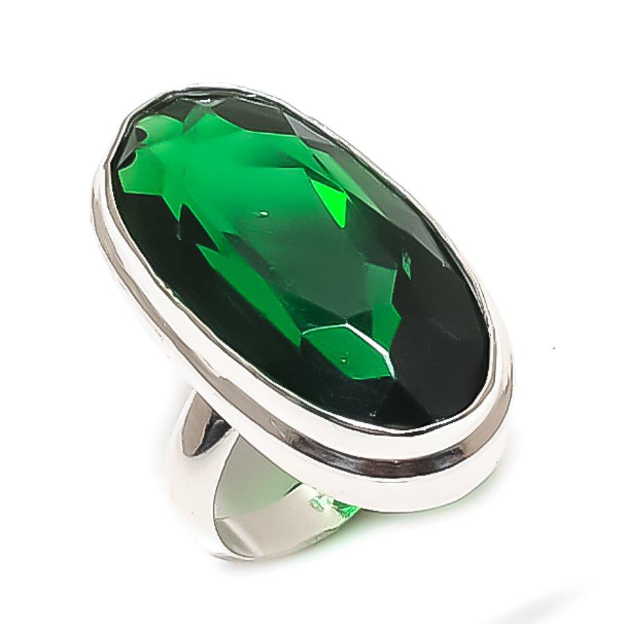 Natural Chrome Diopside Gemstone 925 Sterling Silver Jewelry Ring Size 6 C5v61