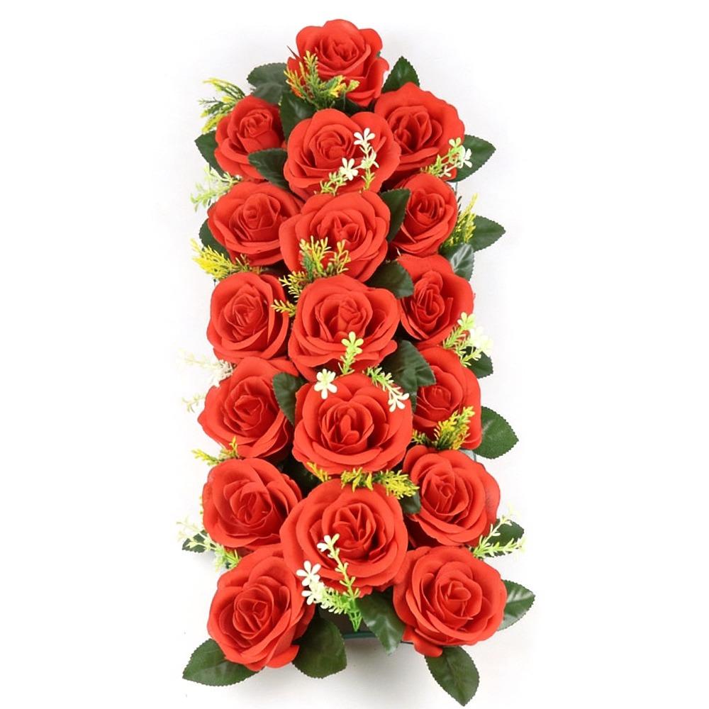 Rose Row Artificial Rose Flowers Flower Wall Shooting Prop Fake Flowers Lintel Flower Floral Decoration Wedding Arch Flower