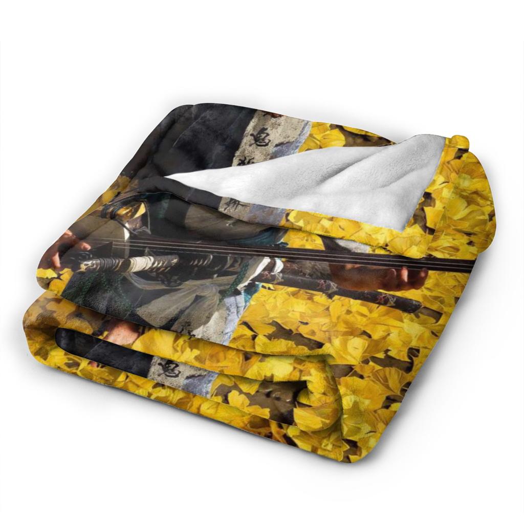 Ghost of Yotei Game 2025 Flannel Blankets Autumn  Warm Soft Bedding Throws for Children Couch Chair Funny Bedspread Bed Cover