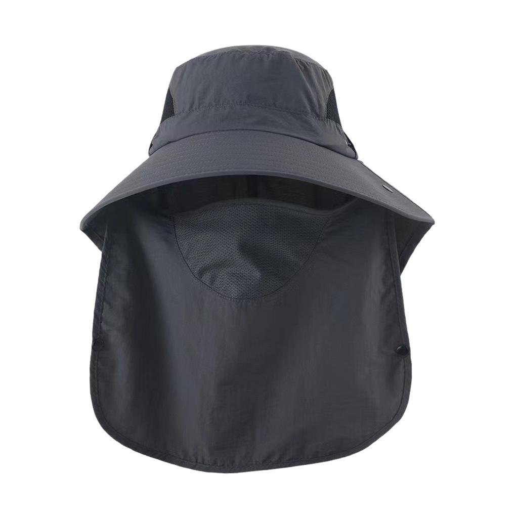 Sun Protection Bucket Hat with Wide Brim and Face Mask for Women Men Outdoor Summer Fishing Hiking Travel 6 Colors