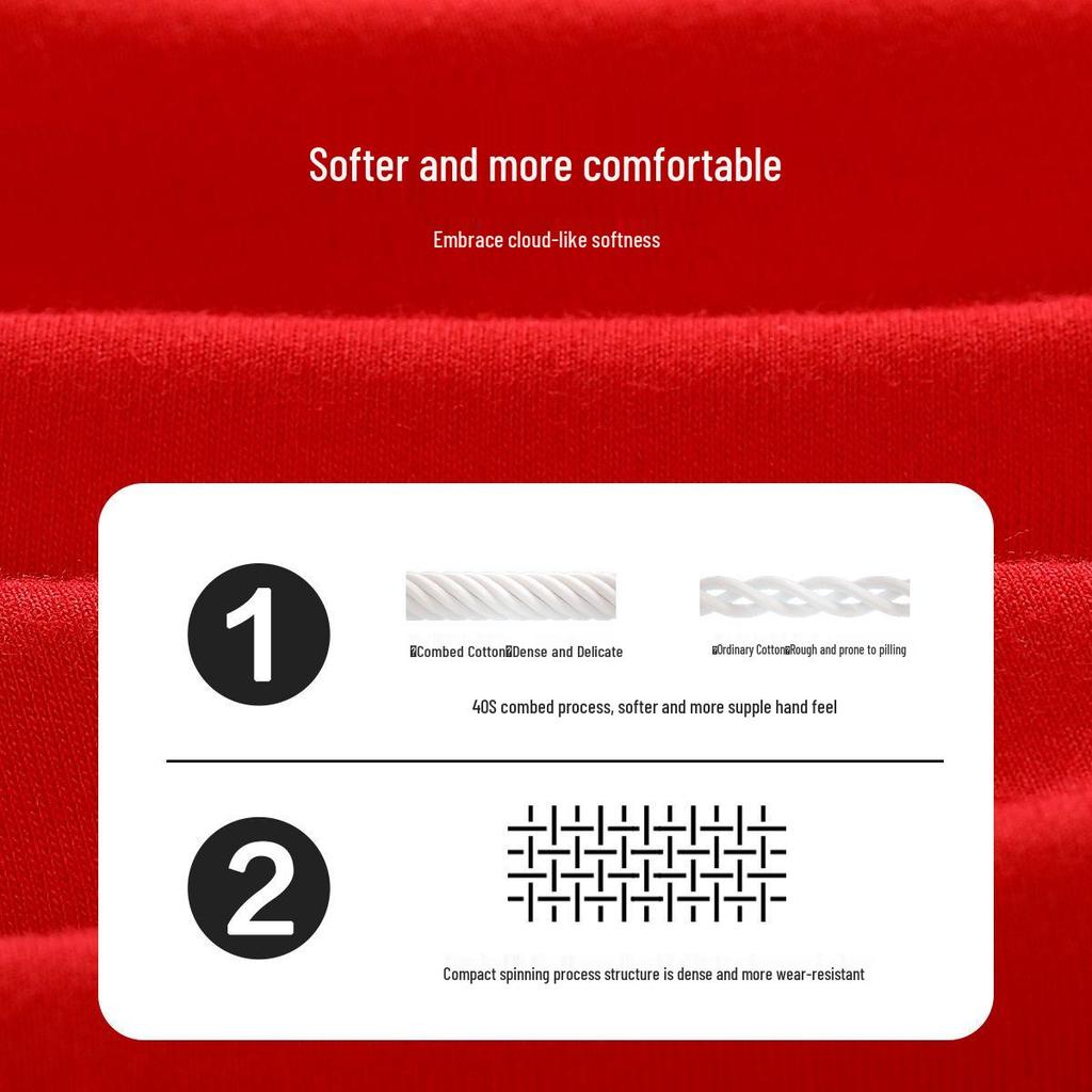 Children's Red Warm Year of the Rat Base Layer Set - A-Class Antibacterial Combed Cotton Jili Pajamas