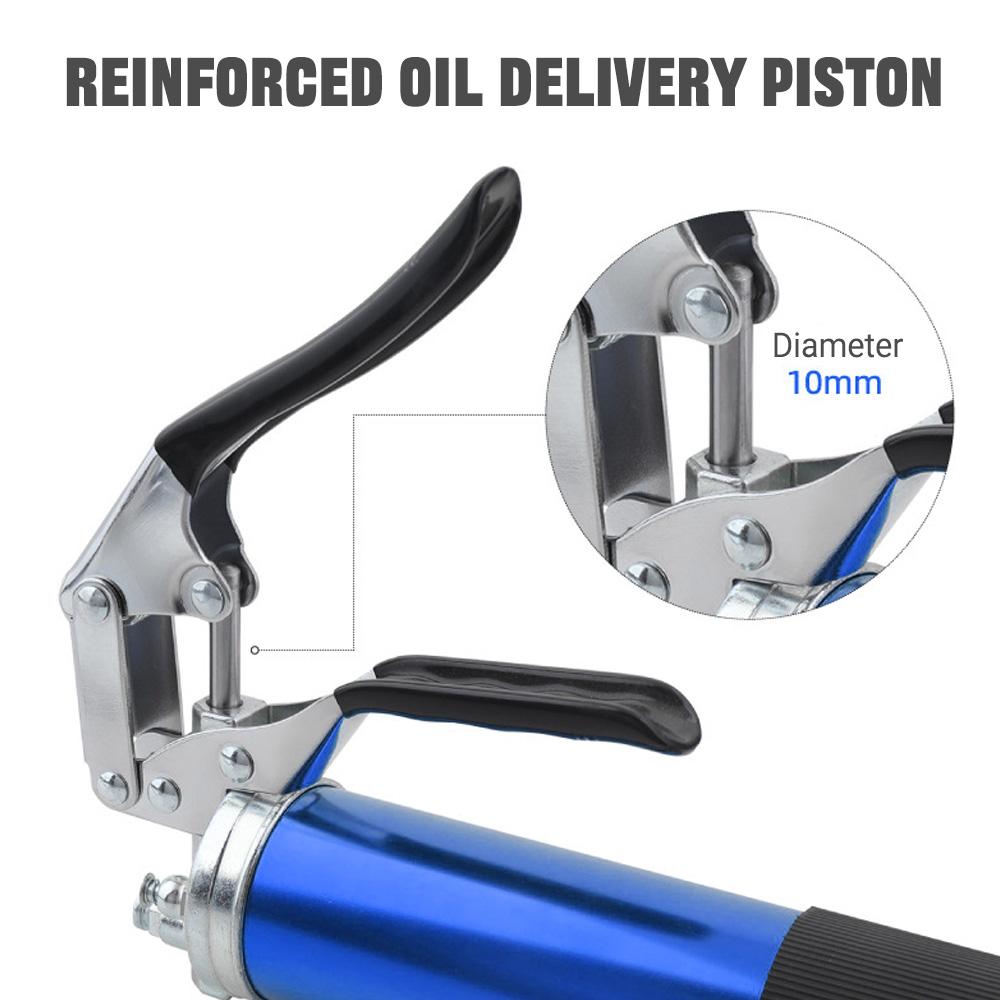 Heavy Duty Manual Grease Gun Kit 400CC With High-Pressure Pumping & Hose For Industrial Machinery And Vehicle Maintenance Tools
