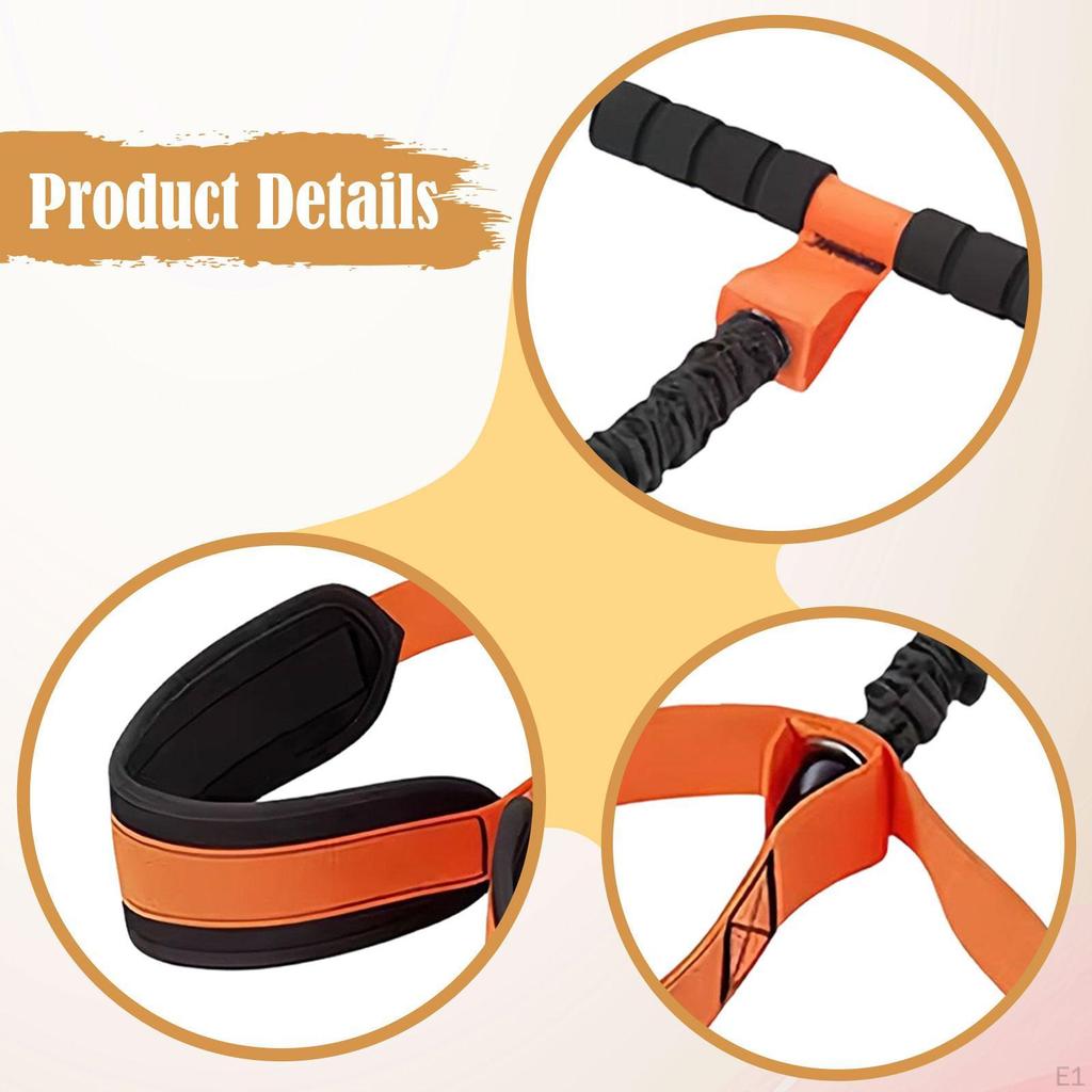 Elastic Pedal Resistance Bands with Footplate And Handles for Strength Training, Body Stretching,
