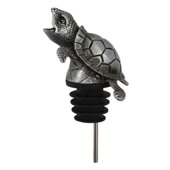 Turtle Wine Pourer Metal Decanter Spout with Drip-Free Design Elegant Bar Accessory