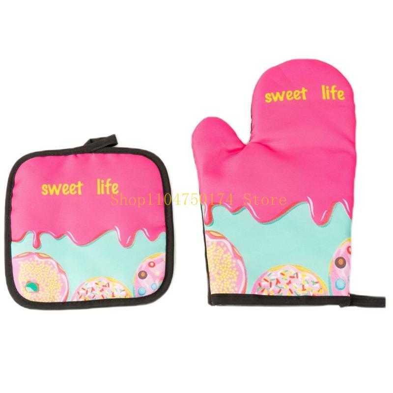 Kochhandschuhe Backhandschuhe Ofenhandschuhe mit Matte Kochen Mikrowellenhandschuhe Einfach zu bedienen Top-Angebot