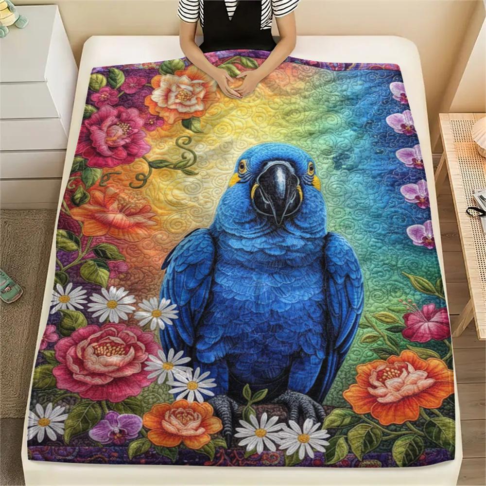 1PC Bohemian style Print FlAannel Blanket, High quality Comfortable for All Seasons, Home Decor, Warmth and Comfort