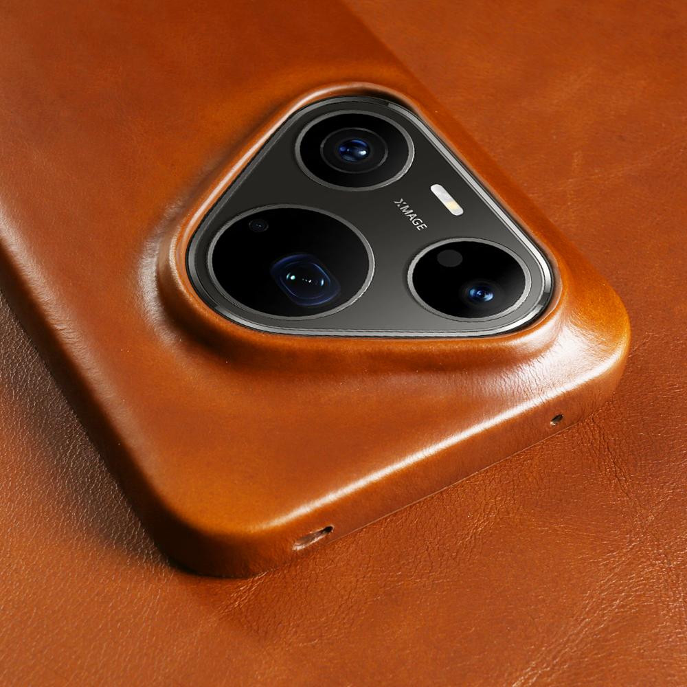Capa de Celular de Couro Genuíno de Luxo para Huawei Pura 90 Pro Max 80 Ultra Mate 80 Pro Max 70 RS 30 40 50 60 Pro Capas Traseiras Bolsa