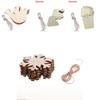 Delightful 10pcs Wooden Christmas Tree Ornaments For Festive Diy Projects