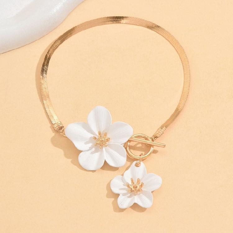 Stylish Flower Ankle Jewelry Secure Adjustable Closure Iron Chain for Casual Outfits Festivals Gifts for Lovers