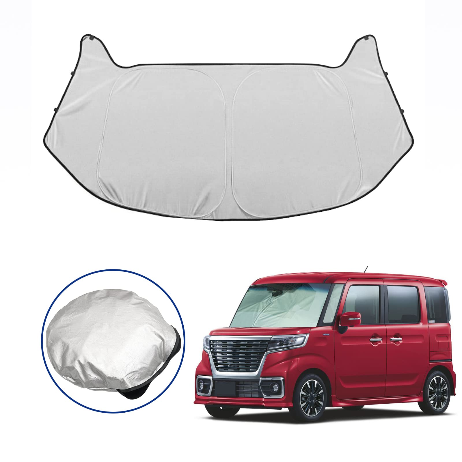 

RUIYA Suzuki Spacia MK53S Sunshade, Sun Protection, Spacia MK53S Windshield Sunshade, UV Protection, Interior Parts, Storage Bag Included