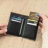 Customized Men's Genuine Leather RFID-Blocking Card Holder - Ultra-Thin Cowhide Crossgrain Design