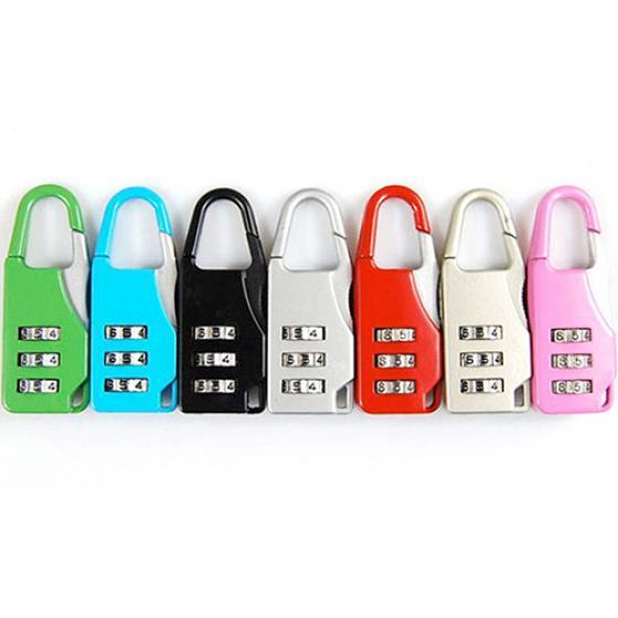Travel Resettable 3 Dial Digit Combination Lock Padlock for Suitcase Luggage