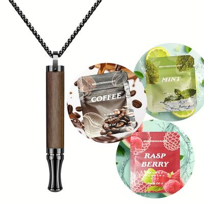 Hangers Met Smaakfilters Angstverlichting Ademhalingsketting Stoppen met Roken Meditatie Mindfulness Ketting Hulp bij Stoppen met Roken